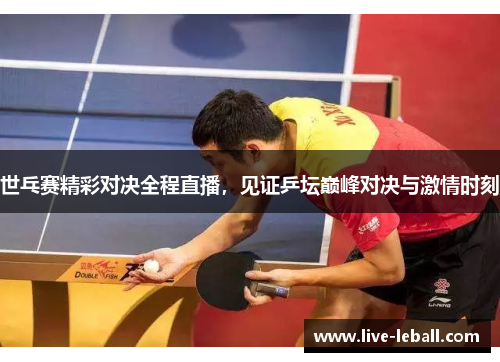 世乓赛精彩对决全程直播，见证乒坛巅峰对决与激情时刻